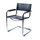 Mart Stam Cantilever Armchair - Black Leather