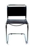 Mart Stam Cantilever Side Chair - Black Leather
