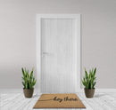 Hey There Natural Coir Fiber Doormat, Anti-Slip PVC Mat Back 28" x 18"