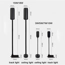 Matte black adjustable beam track light for store task lighting