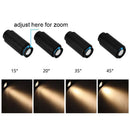 Matte black adjustable beam track light for store task lighting