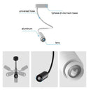 Matte black adjustable beam track light for store task lighting