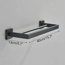 Matte black bathroom accessories set – bathroom towel rack and hooks