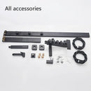 Matte black bathroom faucet shower system with rainfall column