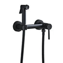 Matte black bidet faucet set with handheld sprayer for bathroom