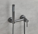 Matte black bidet faucet set with handheld sprayer for bathroom