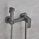 Matte black bidet faucet set with handheld sprayer for bathroom