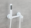 Matte black bidet faucet set with handheld sprayer for bathroom