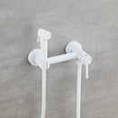 Matte black bidet faucet set with handheld sprayer for bathroom