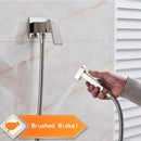 Matte black bidet faucet with handheld sprayer for bathroom