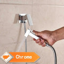 Matte black bidet faucet with handheld sprayer for bathroom