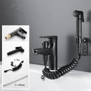 Matte black brass basin faucet with pull out spray – bathroom tap