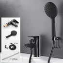 Matte black brass basin faucet with pull out spray – bathroom tap