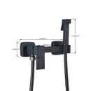 Matte black brass bidet sprayer – bathroom wall mounted hot cold mixer