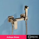 Matte black brass bidet sprayer – bathroom wall mounted hot cold mixer