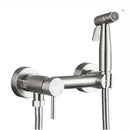 Matte black brass bidet sprayer – bathroom wall mounted hot cold mixer