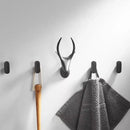 Matte black brass gray deer hook entryway wall hanging