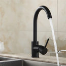 DecorBites™ Brass Kitchen Faucet 360 Rotate Swivel Sink Mixer - Black, Single Hole