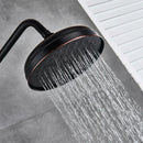 Matte black & bronze shower faucet set bathroom rain shower head