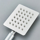 Matte black & brushed silver stainless steel handheld shower head bathroom