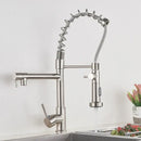 Matte black decorbites brass kitchen faucet with swivel spout