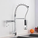 Matte black decorbites brass kitchen faucet with swivel spout