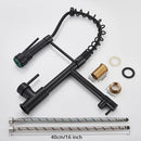 Matte black decorbites brass kitchen faucet with swivel spout