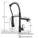 Matte black decorbites brass kitchen faucet with swivel spout