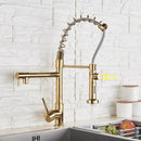 Matte black decorbites brass kitchen faucet with swivel spout