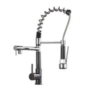 Matte black decorbites brass kitchen faucet with swivel spout