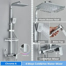 Matte black decorbites digital display shower faucet set bathroom