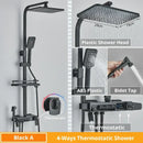 Matte black decorbites digital display shower faucet set bathroom