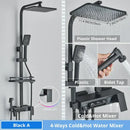 Matte black decorbites digital display shower faucet set bathroom