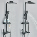 Matte black decorbites digital display shower faucet set bathroom