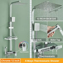 Matte black decorbites digital display shower faucet set bathroom