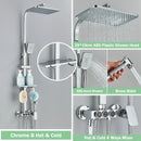 Matte black digital rainfall shower faucet set for bathroom