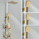 Matte black digital rainfall shower faucet set for bathroom
