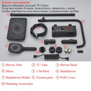 Matte black digital rainfall shower system bathroom faucet kit
