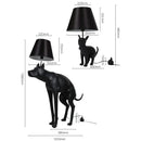 Matte black dog floor lamp living room led standing light