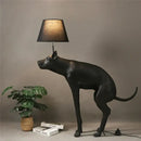 Matte black dog floor lamp living room led standing light