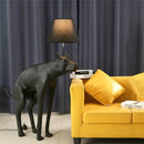 Matte black dog floor lamp living room led standing light