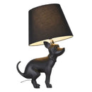 Matte black dog led floor lamp living room with cylindrical shade
