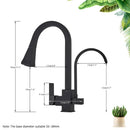 Matte Black Pull-Down Spray Kitchen Faucet
