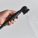 Matte black dual handle rainfall shower mixer tap bathroom set