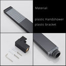 Matte black dual handle waterfall mixer tap with handshower bathroom