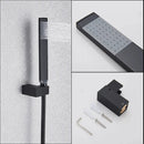 Matte black dual handle waterfall mixer tap with handshower bathroom