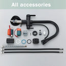 Matte black dual modes kitchen faucet with pull down sprayer