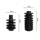 Matte black geometric circle spiral ceramic vases living room decor