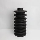 Matte black geometric circle spiral ceramic vases living room decor