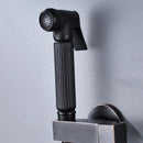 DecorBites™ Black Bidet Faucet with Single Handle, Wall Mounted, Cold Water, Brass Sprayer Head